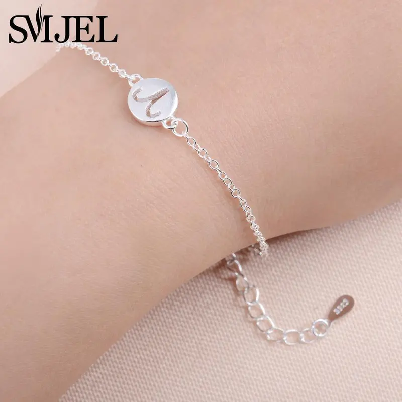 925 Silver Lovely Aries Bracelets Simple 12 Zodiac Constellation Sign Cuff Bracelet Friendship Gifts B063 2