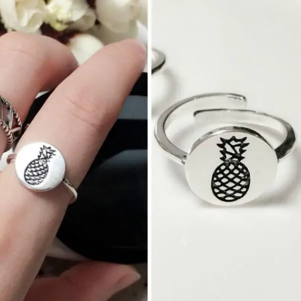 925 Silver Pineapple Rings Thai Silver Fruit Party Rings Syjz048 2