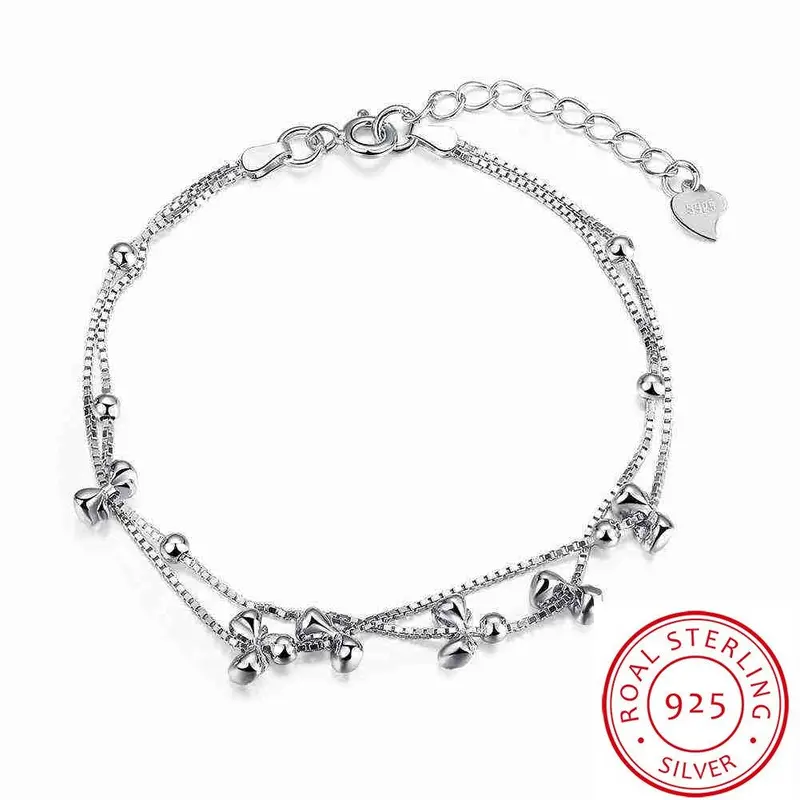 925 Silver Pulseras Bow Bracelete Bone Stvh 55 1