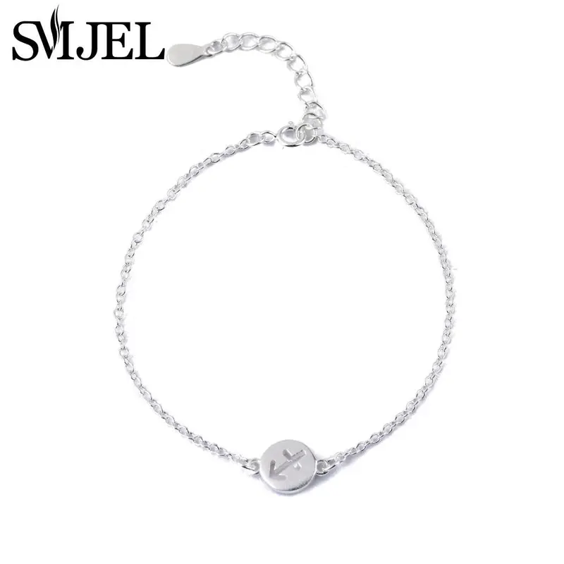 925 Silver Sagittarius Bracelets Signs Zodiac Constellation Horoscope Astrology Disc Anchor Cufflinks Gifts B057 2