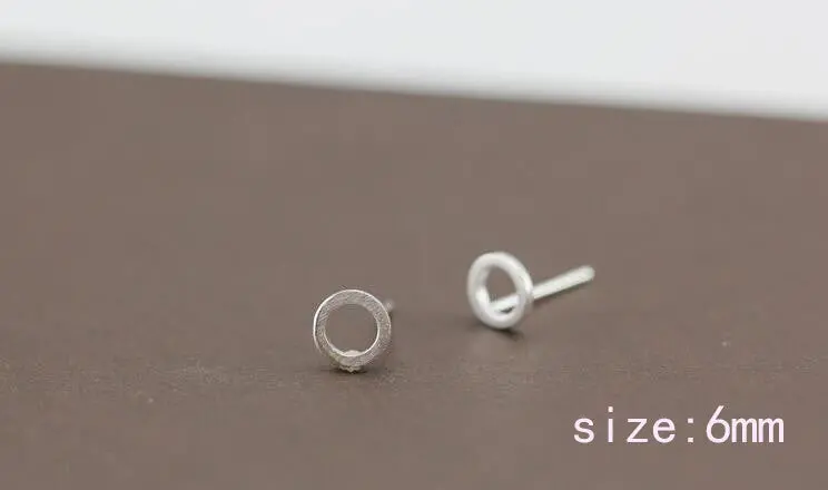 925 Silver Small Geometric Earrings Jewelry Party Stud Earrings Bijoux Earrings Orecchini Donna Argento 925 1