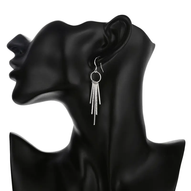 925 Silver Tassels Earrings Brinco Jewelry Syed099 1