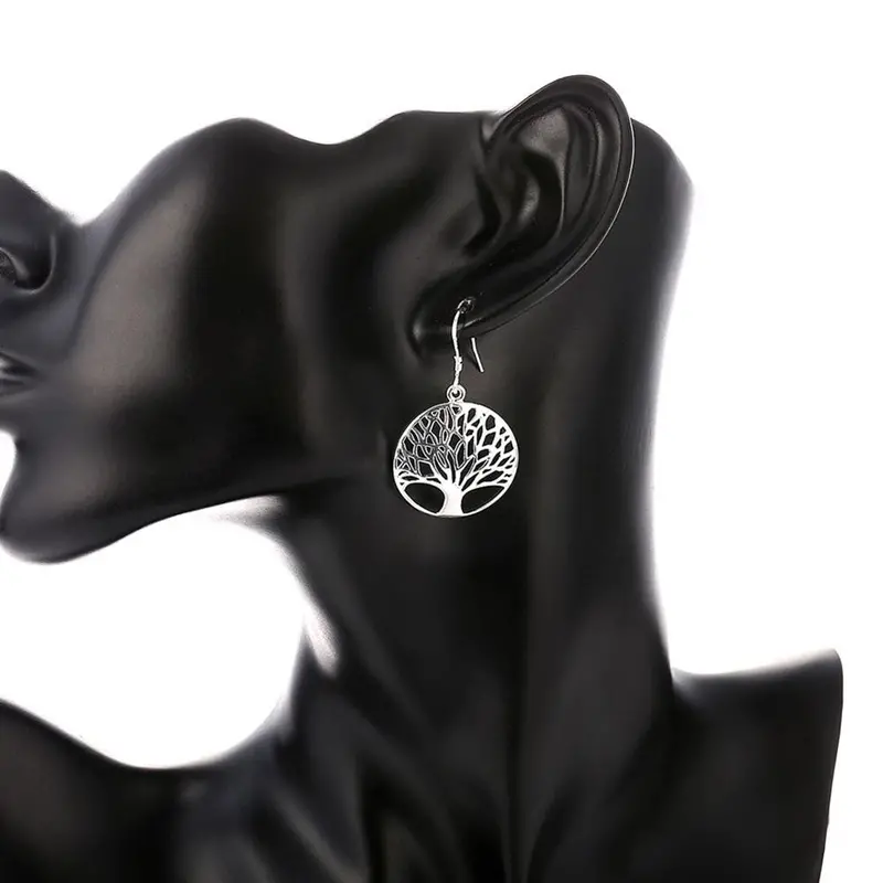 925 Silver Tree Of Life Earrings Vintage Jewelry Syed095 1