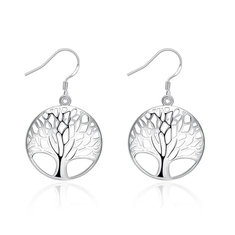 925 Silver Tree Of Life Earrings Vintage Jewelry Syed095 2
