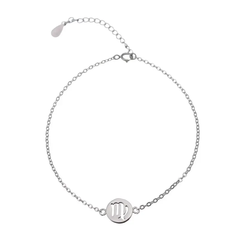925 Silver Virgo Jewelry Bracelets With Extend Chain Party Jewelry Charm Bracelet B059 1