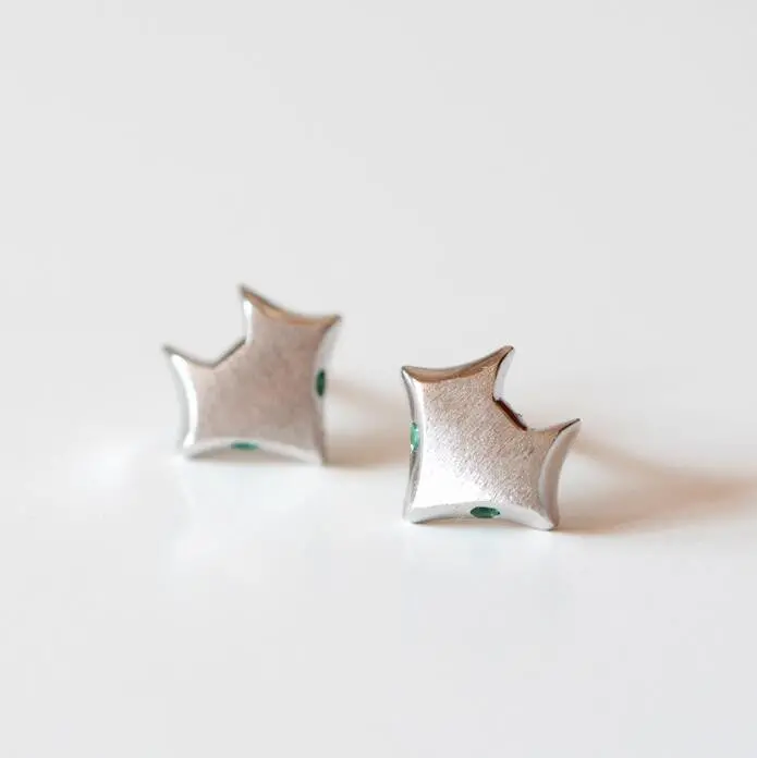 925 Sterling Silver Animal Cute Fox Stud Earrings Gift Syed008 2