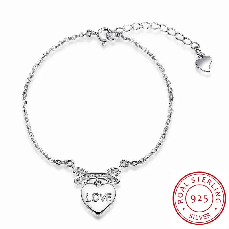 925 Sterling Silver Bracelet Charms Bone Hanging Heart Friendship Bracelets Men Jewelry Stvh 33 1