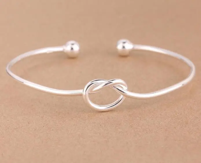 925 Sterling Silver Cuff Bangles Open Knot Bangles Bracelets Accessories Wedding Gifts Sysz005 2