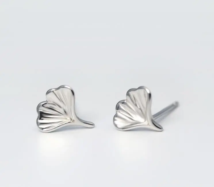 925 Sterling Silver Cute Leaf Stud Earring Delicate Leaves Earrings Wedding Gift Syed030 2
