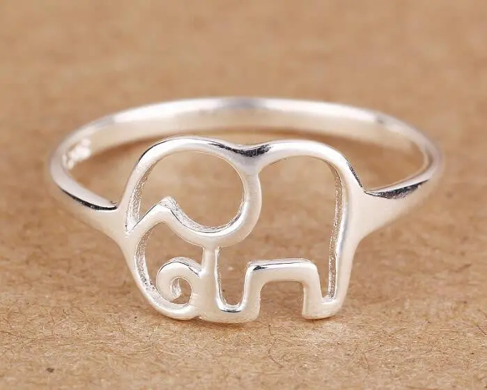 925 Sterling Silver Jewelry Delicate Elephant Rings Size 7 Syjz029 1