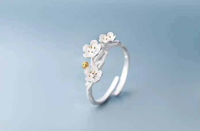 925 Sterling Silver Jewelry Rings Lotus Flower Rings Jewelry Wedding Gift Syjz061 1