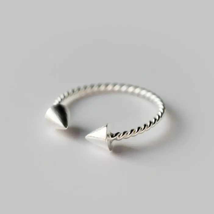 925 Sterling Silver Jewerly Rings Open Double Arrow Shape Rings Syjz027 1
