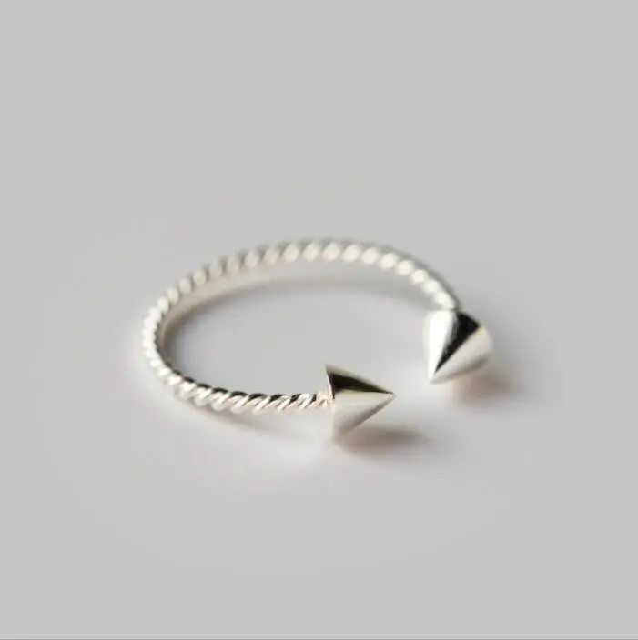 925 Sterling Silver Jewerly Rings Open Double Arrow Shape Rings Syjz027 2