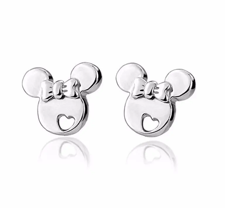 925 Sterling Silver Micky Earrings S925 Earrings Animal Jewelry 1