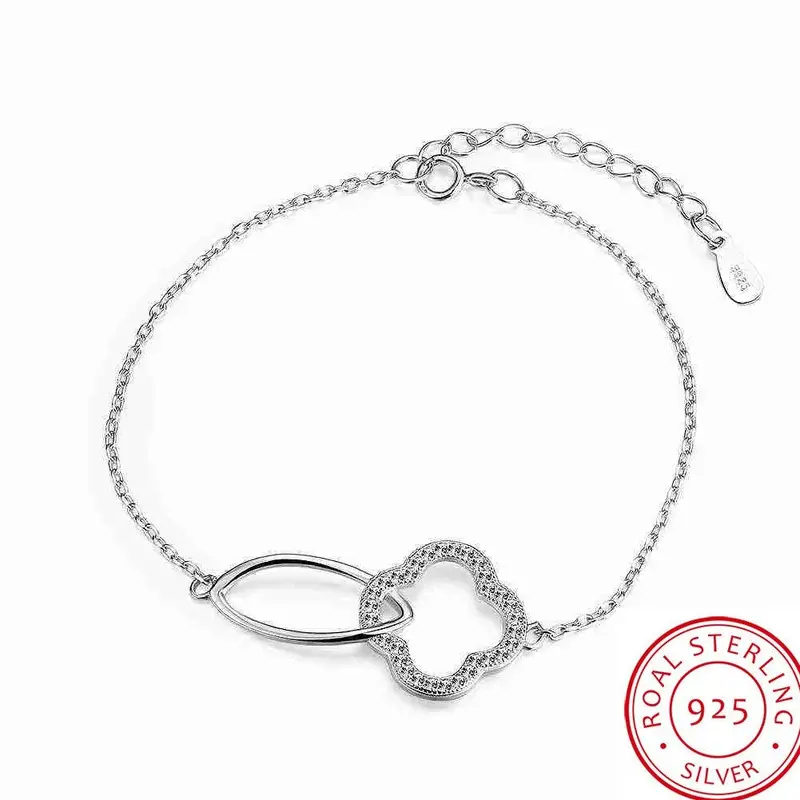 925 Sterling Silver Pulseras Flower Heart Button Pulseiras Horloge Stvh 34 1