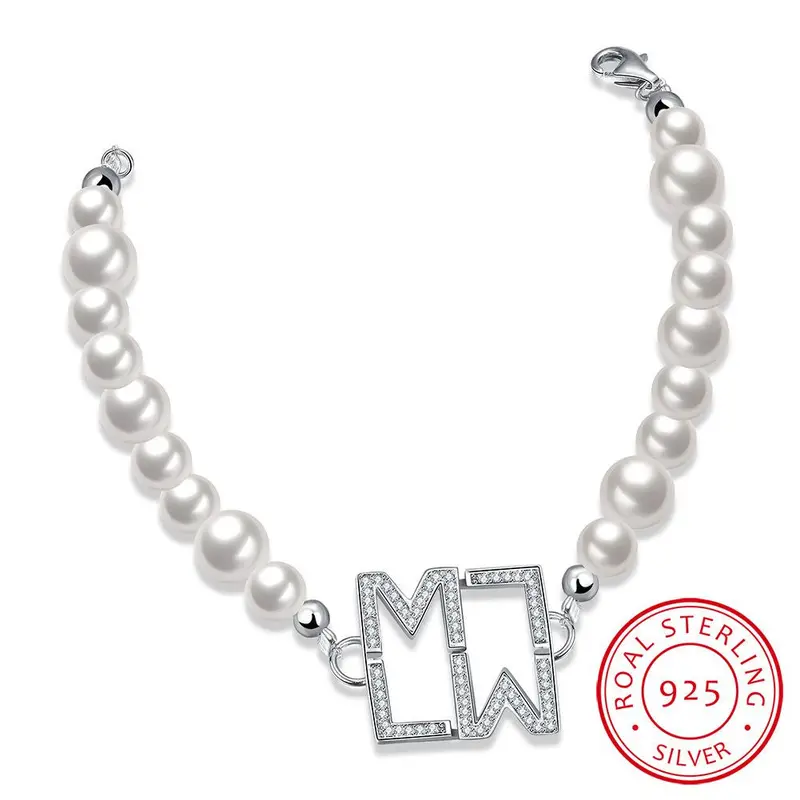 925 Sterling Silver Pulseras Lw Beaded Bracelet Girl Sport Stvh 11 1