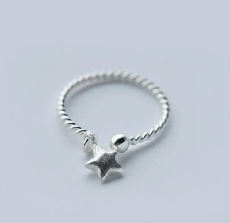 925 Sterling Silver Rings Adjustable Star Rings Wedding Gift Syjz008 2