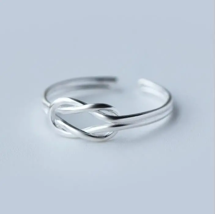 925 Sterling Silver Rings Open Cross Knot Ring Girl Gift Jewelry Syjz019 1