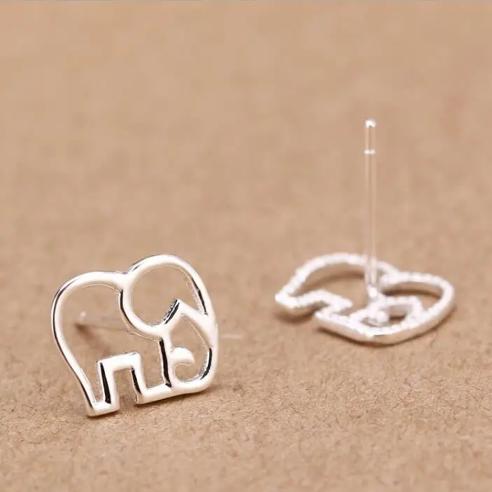 925 Sterling Silver Tniy Cute Animal Elephant Stud Earrings Gift Syed076 1