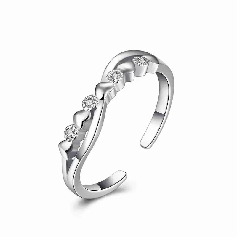 925 Sterling Silver Wedding Ring Cross-Opening Anillos Bear Horloge29 1