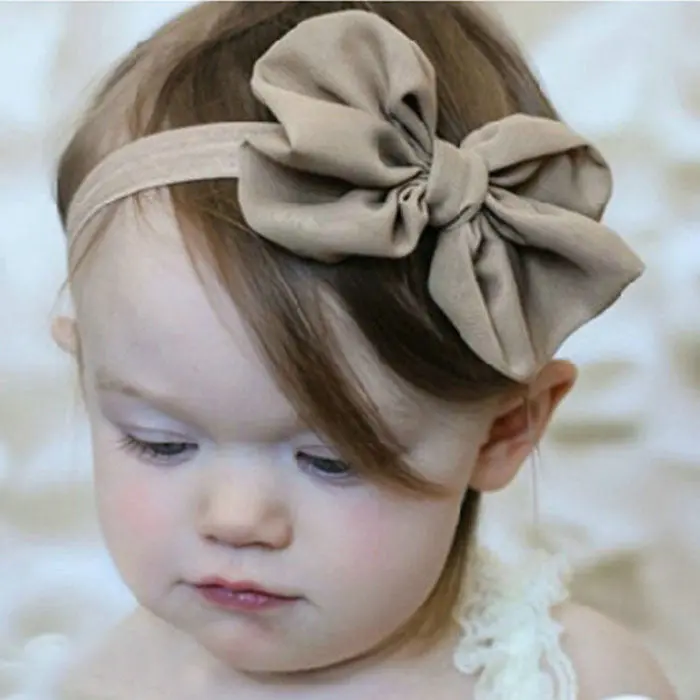 9Pcs Headbands Elastic Flower Baby Girl Hair Accessory Infant Rose Flower Hairbands Baby Chiffon Headwear 2