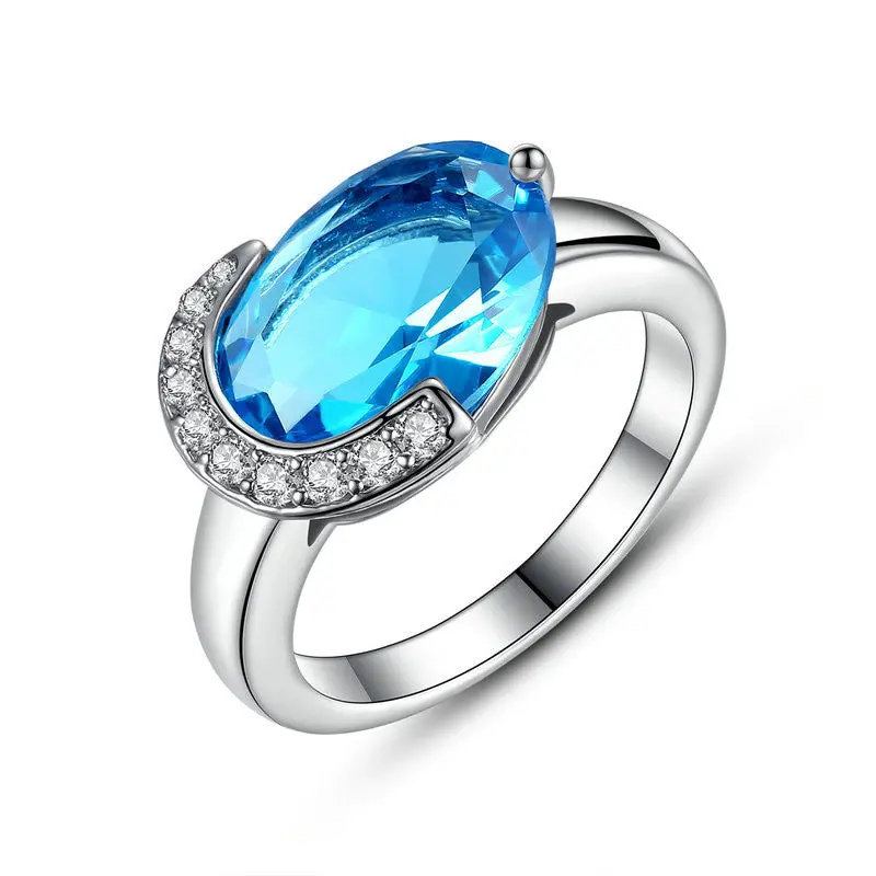Aaa Zircon Sky Blue Color Oval Cutting Finger Rings For Ring R197 1