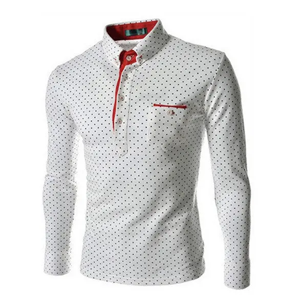Able England Style Long Sleeve Wave Point Printed Shirt 1