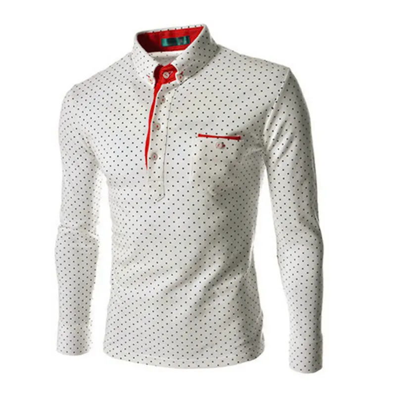 Able England Style Long Sleeve Wave Point Printed Shirt 4