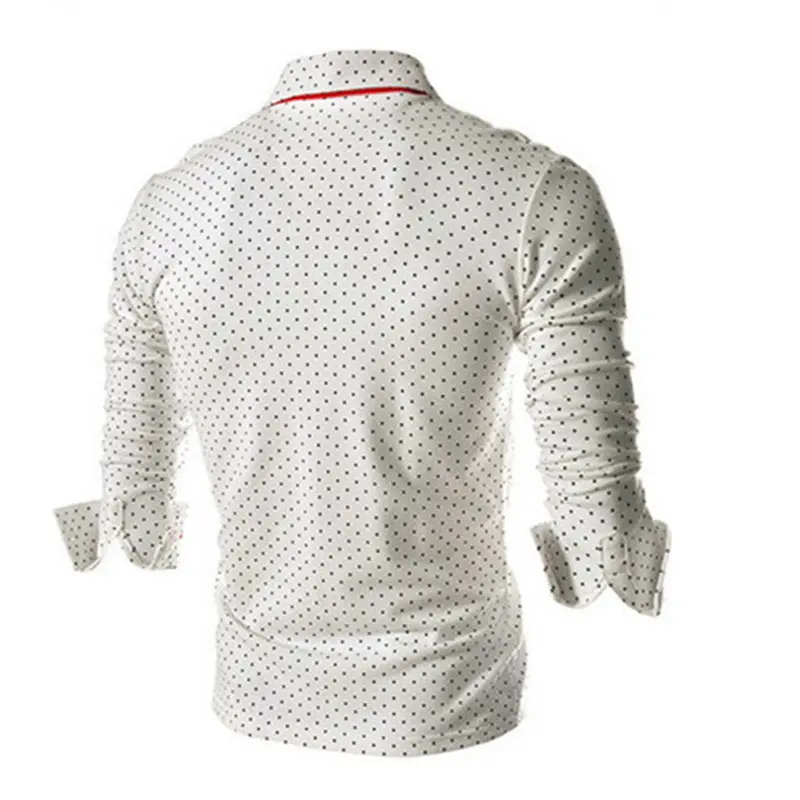 Able England Style Long Sleeve Wave Point Printed Shirt 5