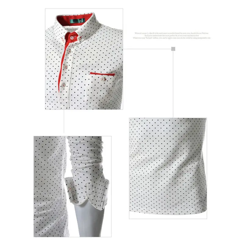 Able England Style Long Sleeve Wave Point Printed Shirt 7