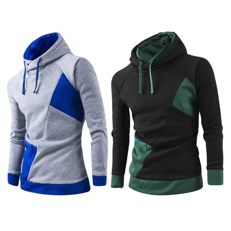 Able Hit Color Stitching Hoodies Korean Stylelong Sleeve European Type 8