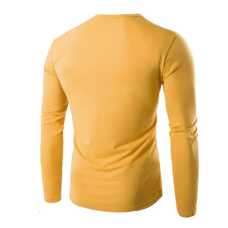 Able Stylelong Sleeve Round Neck Casual Inclined Buckle Decoration Solid Shirt Tops 8