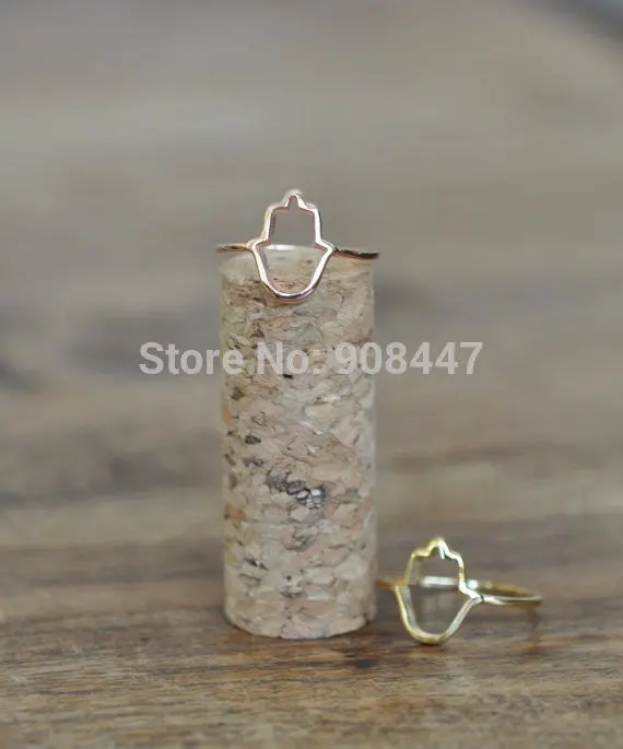 Accessories Hamsa Outline Ring,Simple Vintage Outline Of Hamsa Hand Rings R113 1