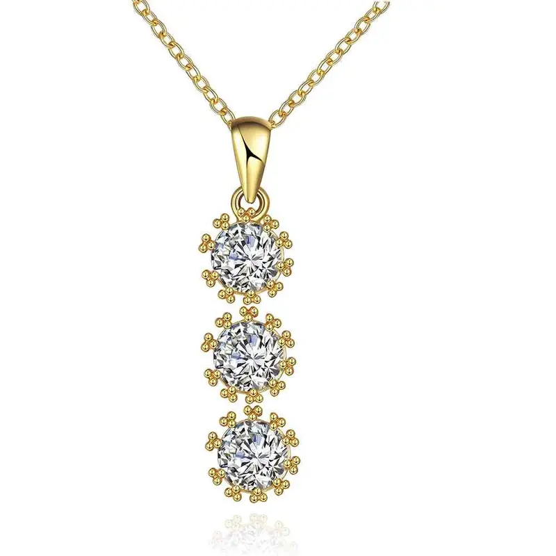 Acessorios Para Mulher Necklace Women Three Flower Pendant Collares Collier Plastron218 1