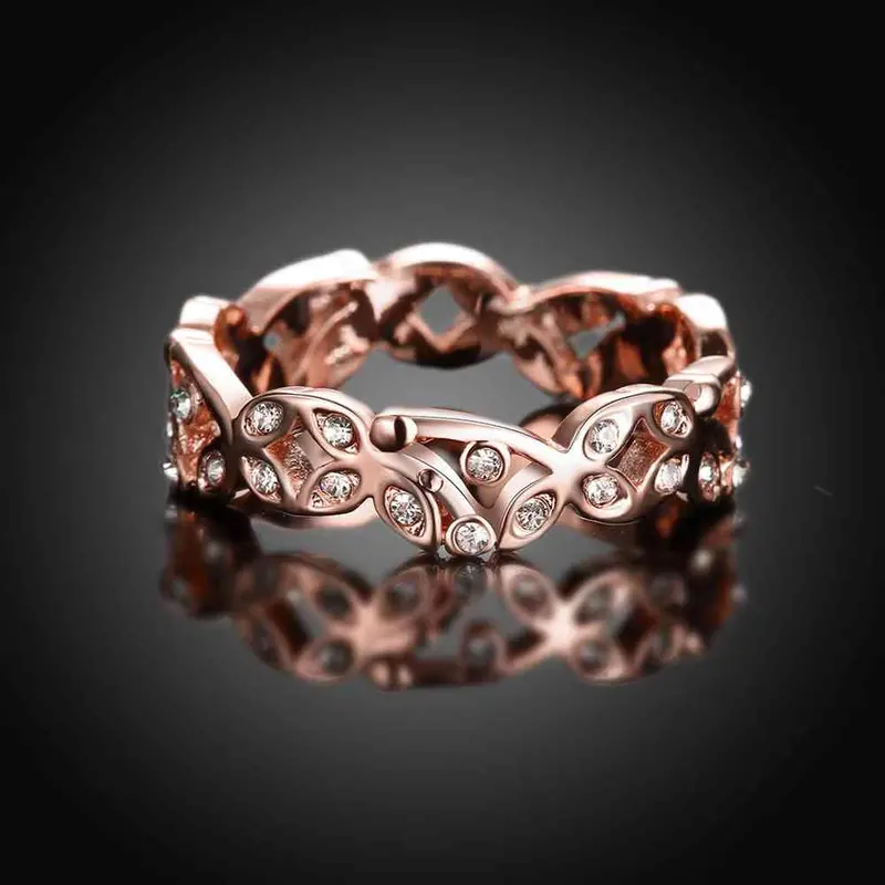 Acessorios Para Mulher Rings For Men Hollow Linear Crystal Anel De Ouro Fine Jewelry316 5