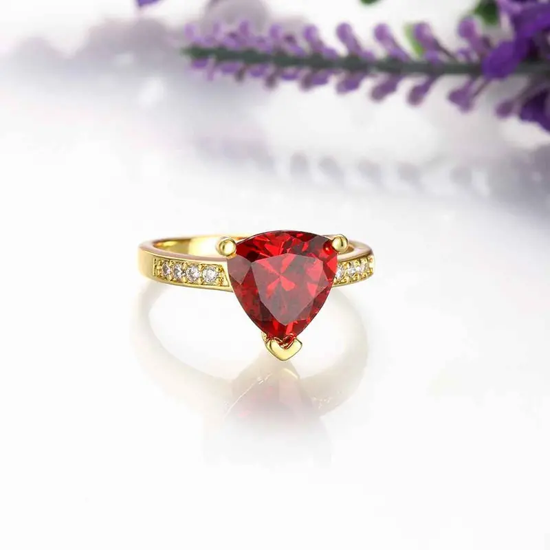 Acessorios Para Mulher Rings Insets Triangle Opal Ruby Jewelry159 11