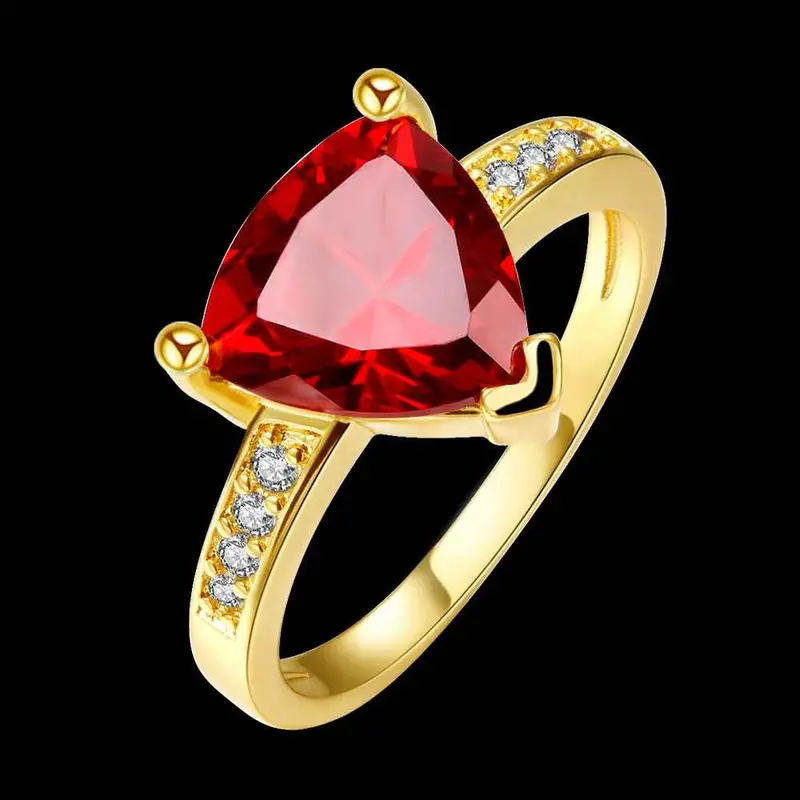 Acessorios Para Mulher Rings Insets Triangle Opal Ruby Jewelry159 9