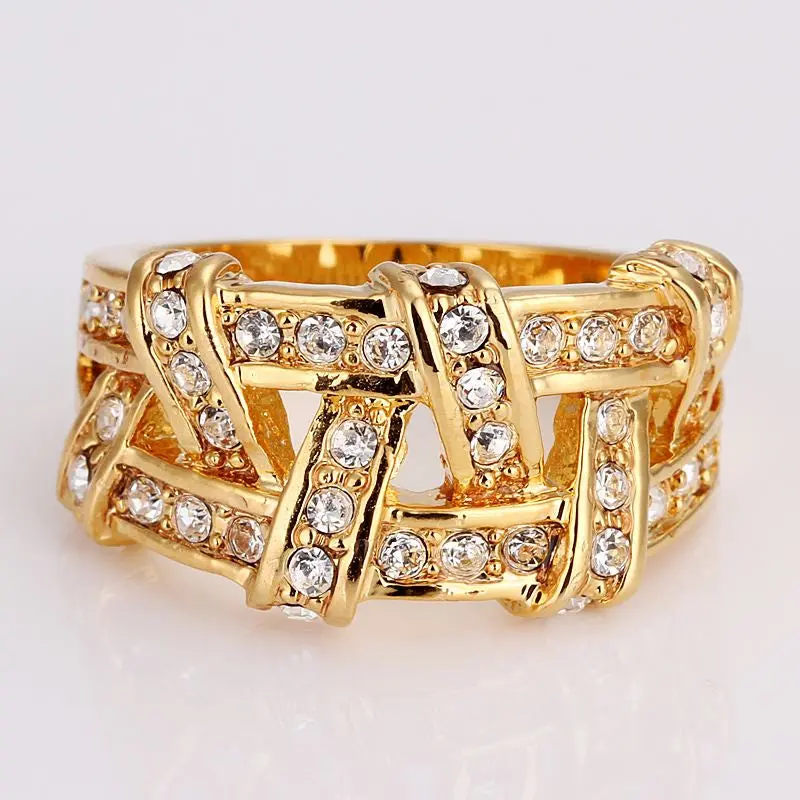 Acessorios Para Mulher Wedding Ring Gold Woven Mesh S In Euros Jewelry255 3