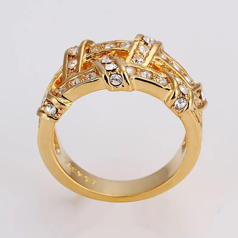 Acessorios Para Mulher Wedding Ring Gold Woven Mesh S In Euros Jewelry255 6
