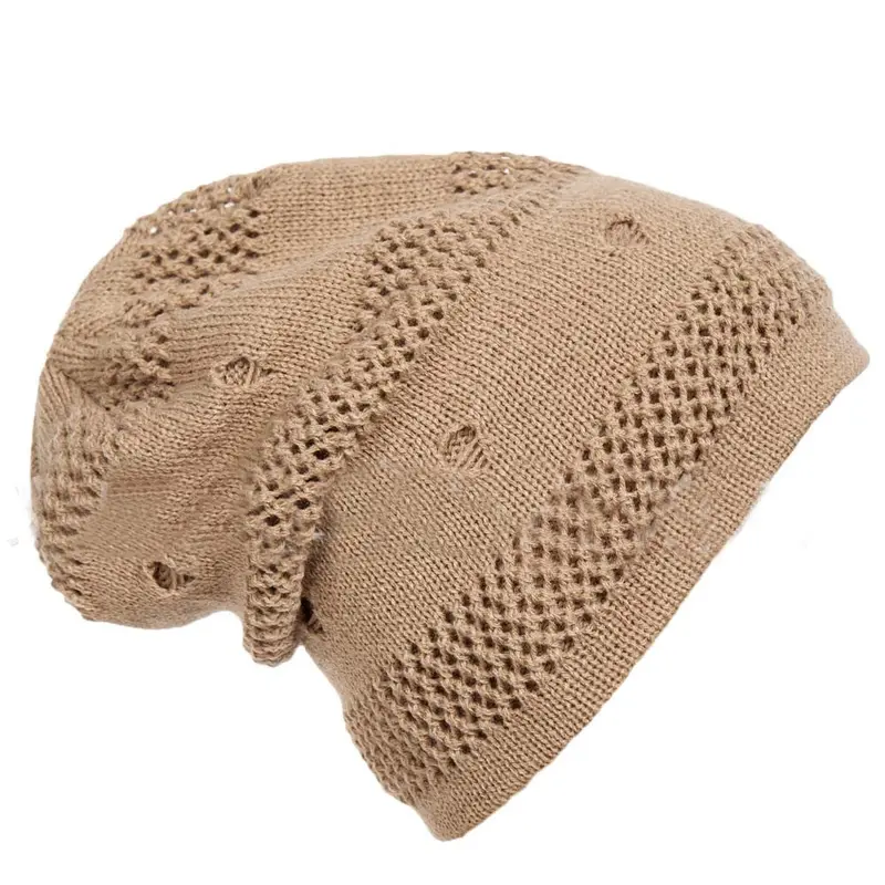 Acrylic Fibresneutral Cap Knitted Beanie Warm Hip Hop Hole With Hat 4