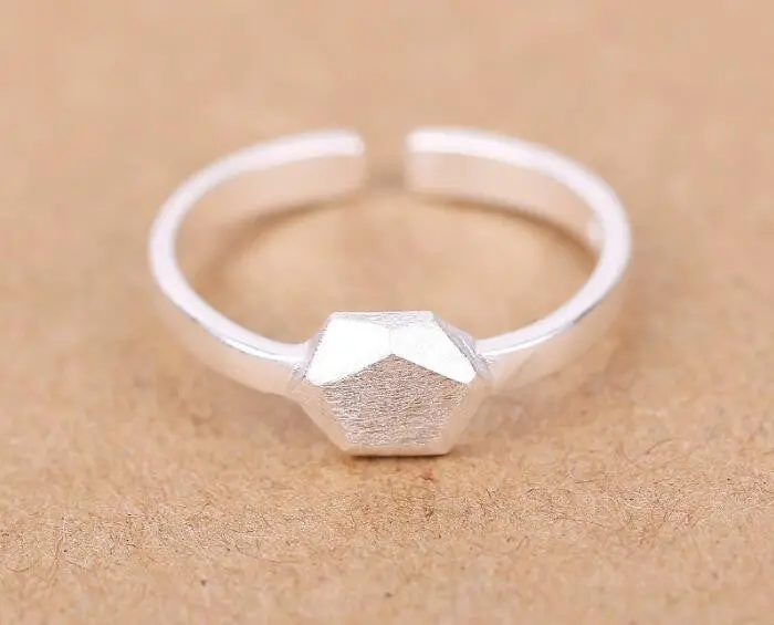 Adjustable 925 Silver Cone Rings Cute Small Hammer Finger Ring Syjz031 1