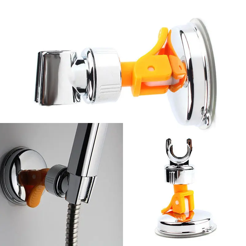 Adjustable Attachable Rotatable Chromed Shower Head Holder With Suction Bracket 67264 1
