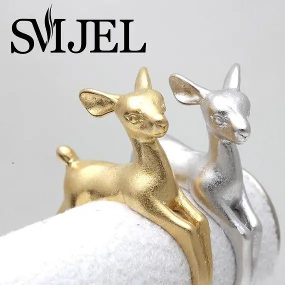 Adjustable Bambee Ring Animal Deer Ring In Gold Jewelry Retro Ring Ring Gift R335 1