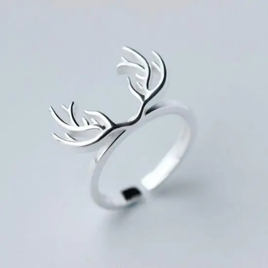Adjustable Christmas Gift Rings Animal Antler Rings Girls Syjz063 1