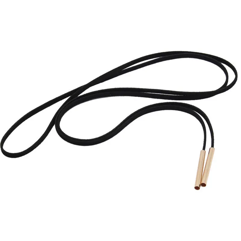 Adjustable Fashion Charm Bohemia Sexy Collier Femme 160Cm Black Leather Choker Necklace Jewelry 1