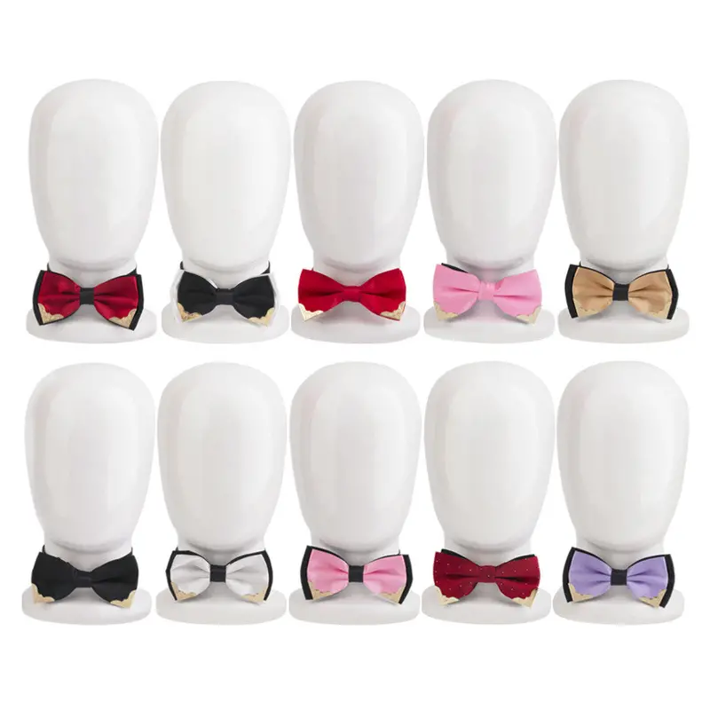 Adjustableformal Wedding Party Pre Tied Bow Tie Deluxe Gold Corner 3