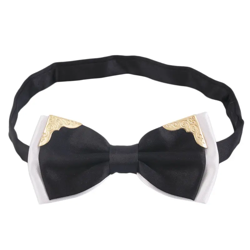 Adjustableformal Wedding Party Pre Tied Bow Tie Deluxe Gold Corner 4