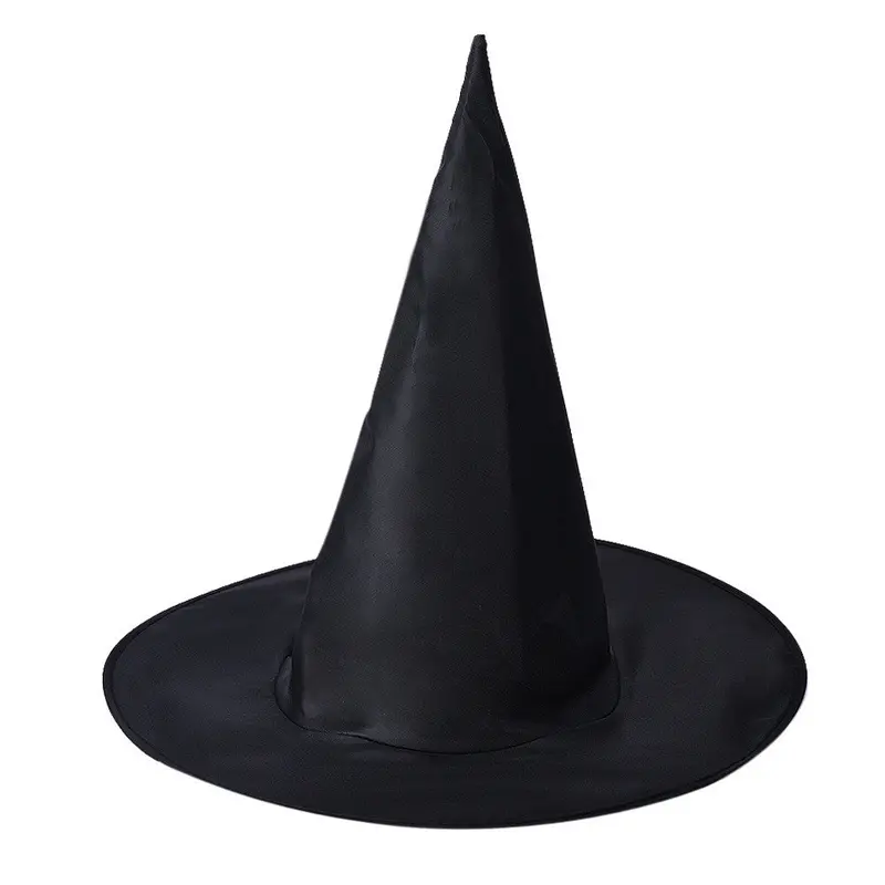 Adult Men Women Black Cap Witch Hat For Halloween Costume Parties Carnivals Party Accessory 1