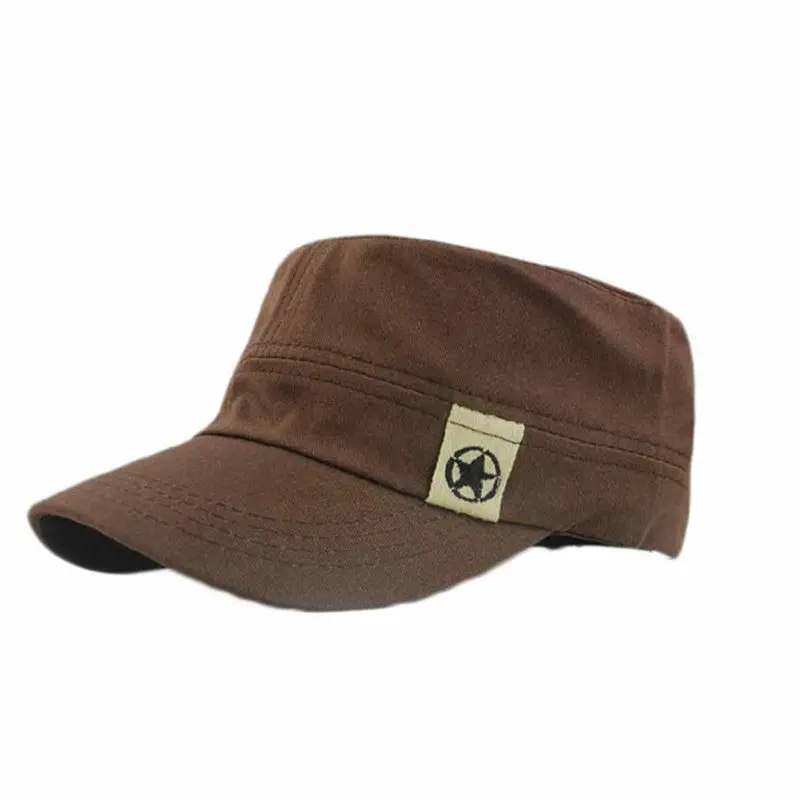 Adult Men Women Cap Adjustable Flat Roof Hat Cadet Patrol Bush Hat Baseball Field Cap 3