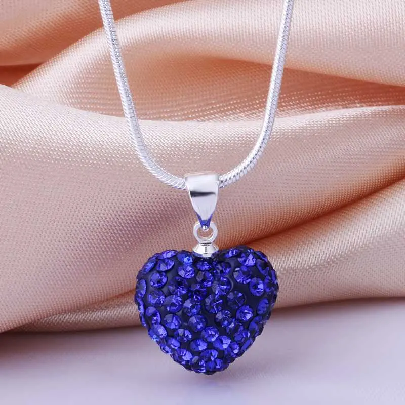 African Beads Collar Necklace Dark Blue Heart Maxi Colar Bone 1